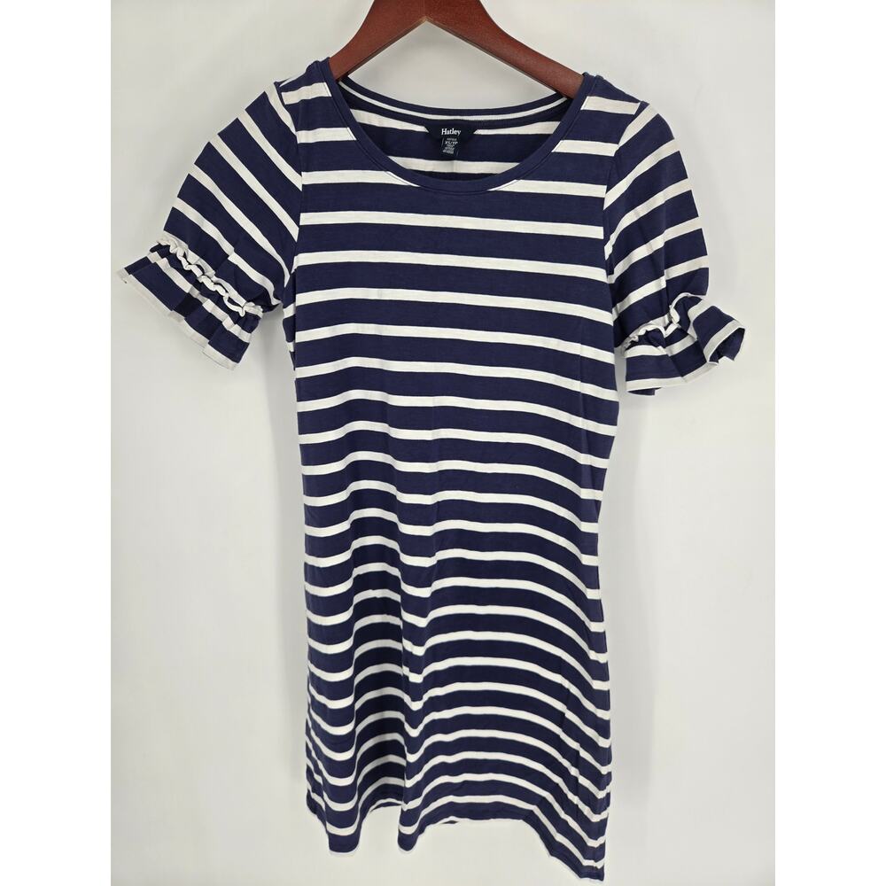 Hatley Blue White Striped T-Shirt Dress Women's XS